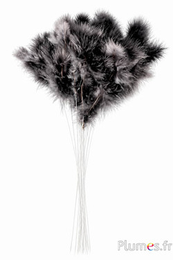 Panicule 3 plumes - hauteur 36 cm - anthracite